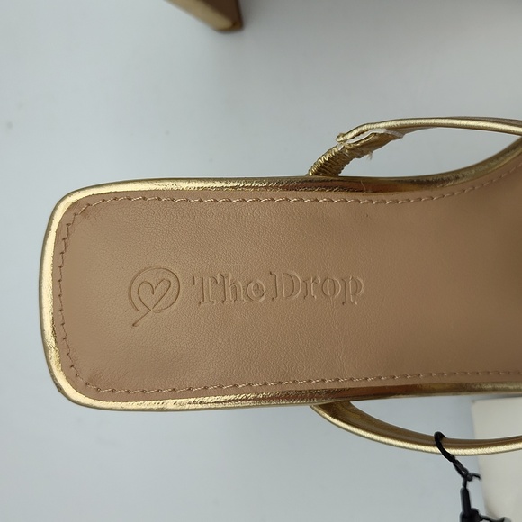New 'The Drop' Strappy Square Toe Heel in Gold ⭐ Size 6 - Picture 5 of 12